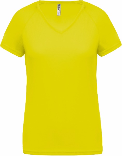 Tee shirt T-shirt De Sport Manches Courtes Col V Femme Pa477 5