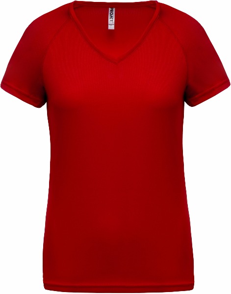 Tee shirt T-shirt De Sport Manches Courtes Col V Femme Pa477 9